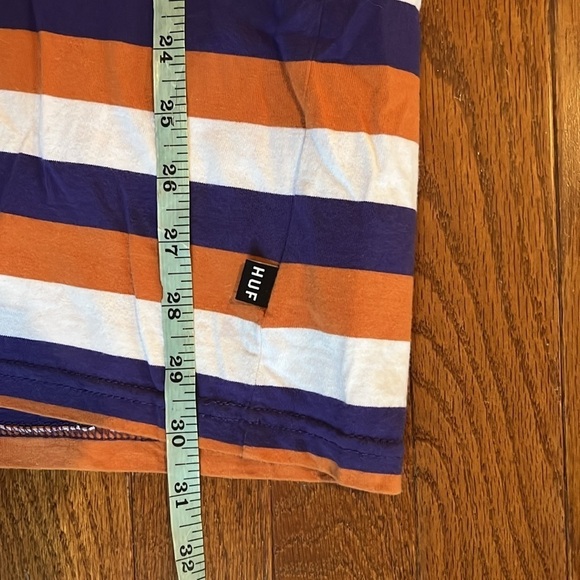 HUF | Knit USA Orange, Purple, White Stripe Mens T-Shirt Cotton Size XL - Picture 9 of 9